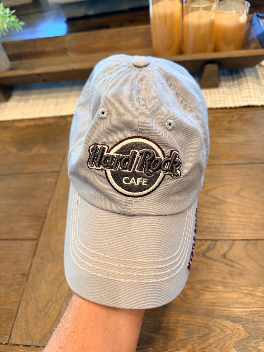 Hard Rock Cafe Pale Blue Women's Baseball Cap with Embroidered Logo